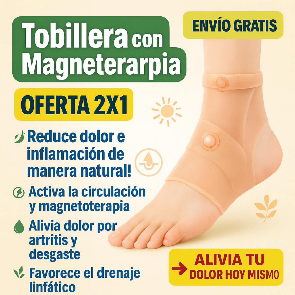 Tobillera Terapéutica MagnetoStep 2x1 | Favorece recuperación y estabilidad