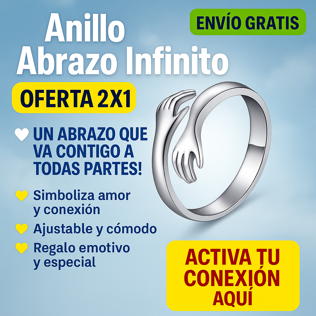 Anillo Abrazo Infinito | Dos Anillos Un Solo Corazón 2x1