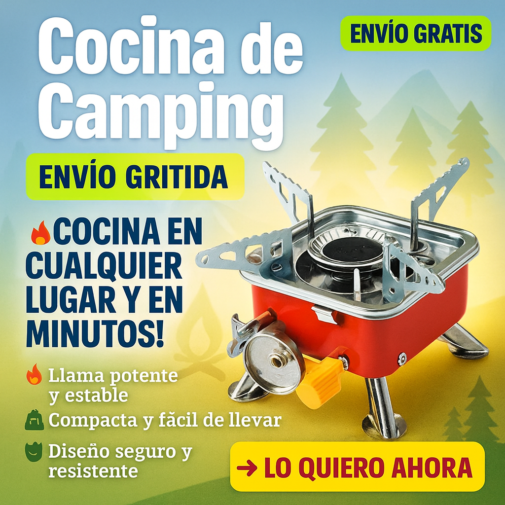 Mini cocina de gas para camping